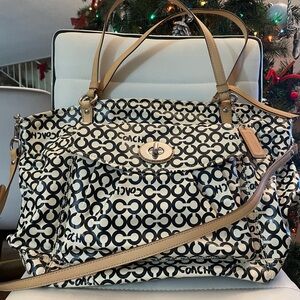Coach Signature Canvas Tote Shoulder Bag – Project Bag – READ DESCRIPTION